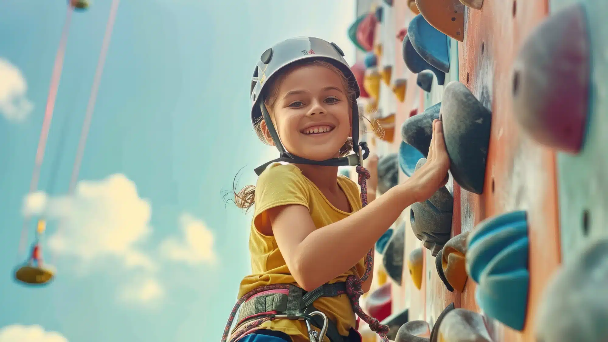 plywood panels and framing used in professional climbing wall construction