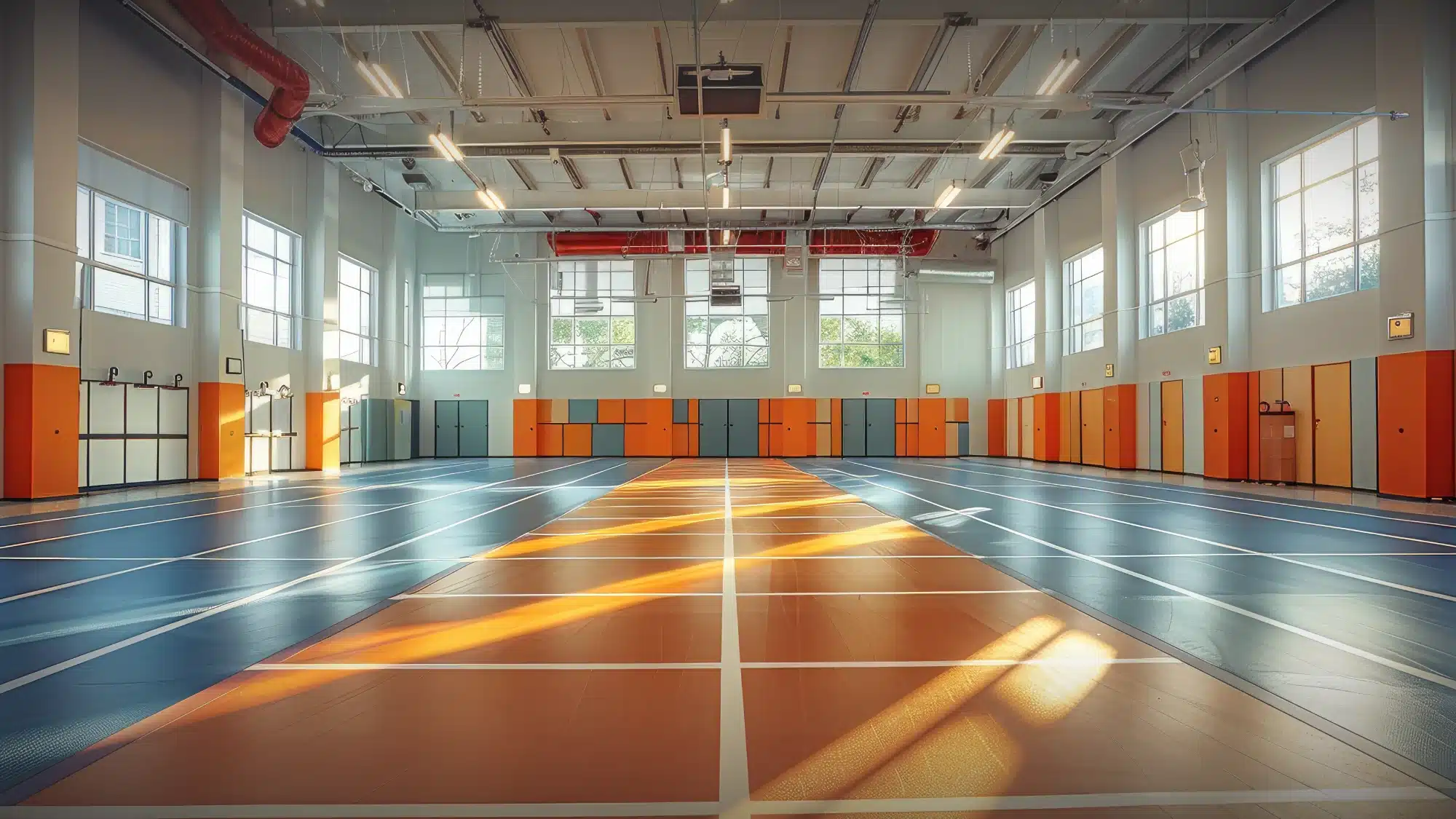Professional gymnasium wall padding installation process by expert installers.